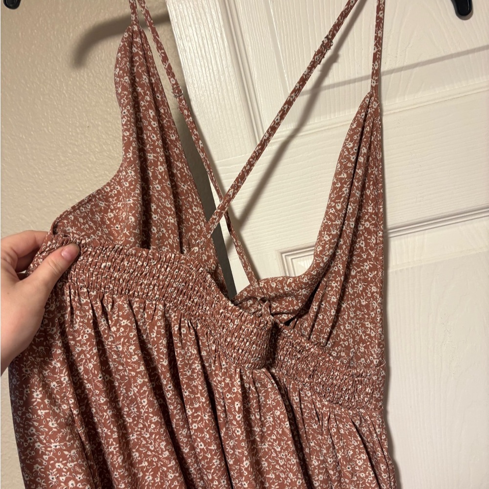 Blush Bj mauve floral maxi dress size L - Picture 6 of 15